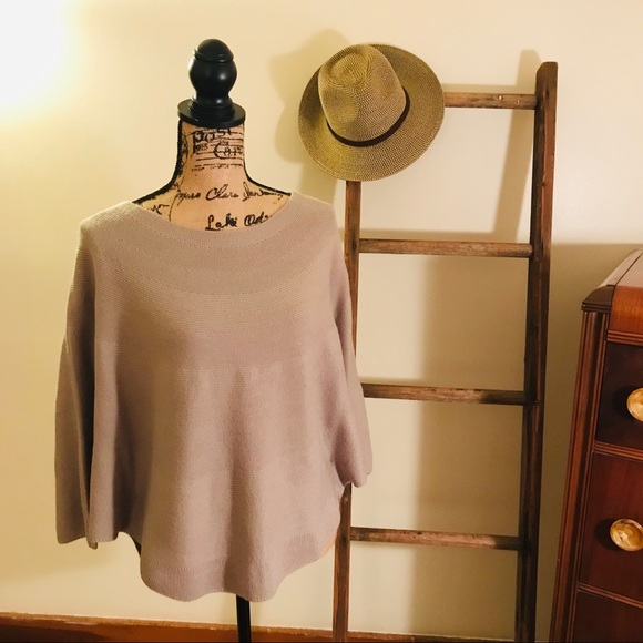 Joan Vass Sweaters - Joan Vass taupe cape sweater. Size large.